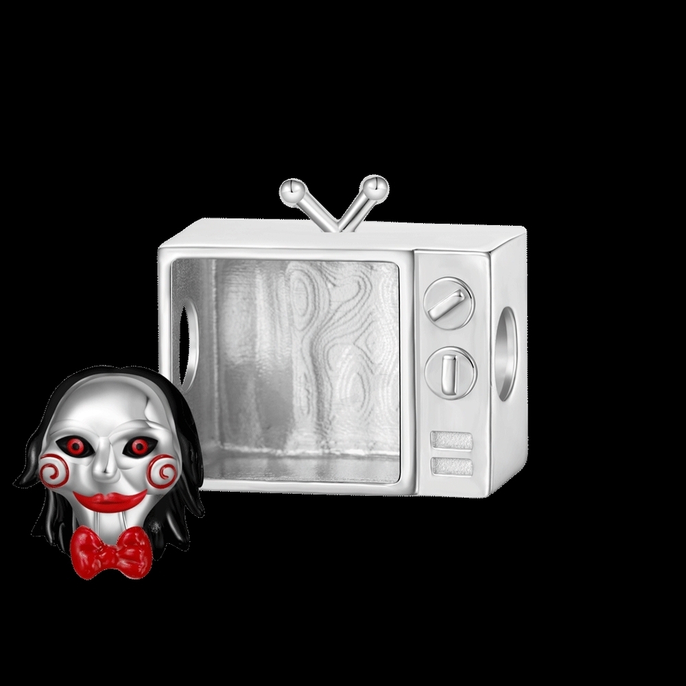 Gnoce x Saw collab 925 Sterling Silver Horror Charm Billy for Pandora Bracelet